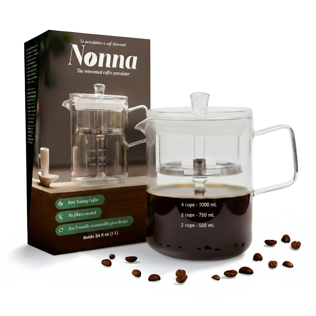 The Nonna 2.0 - Glass Coffee Percolator (1 Unit)